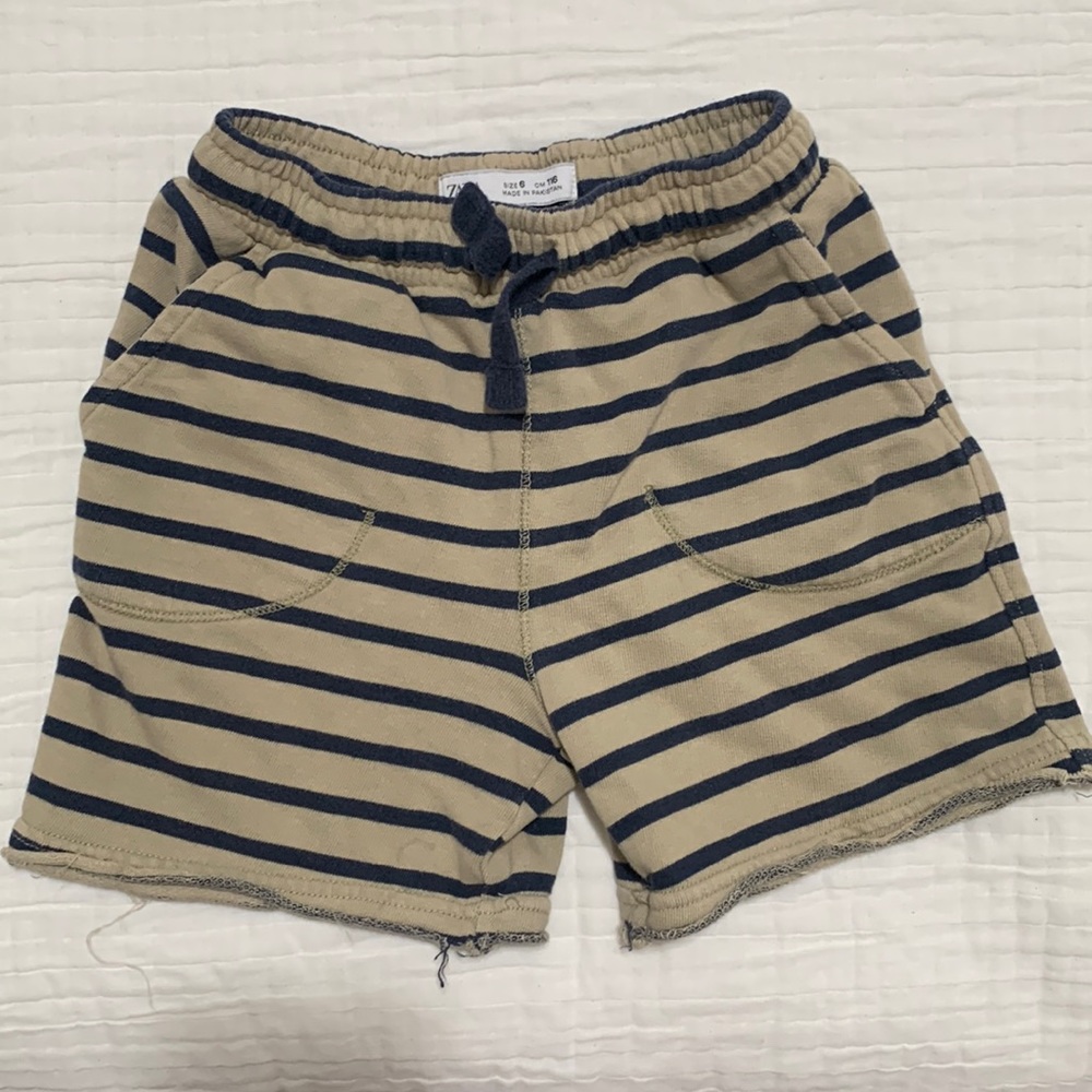 Zara stripe cotton shorts
